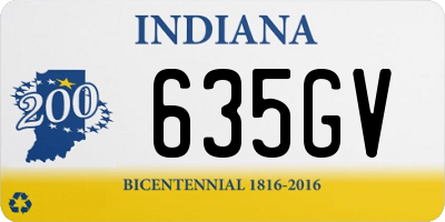 IN license plate 635GV