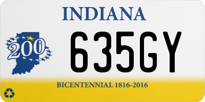 IN license plate 635GY