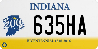 IN license plate 635HA