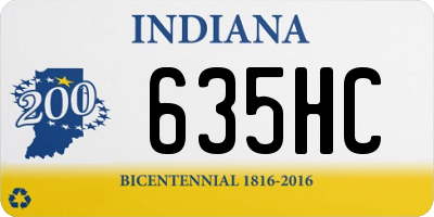 IN license plate 635HC