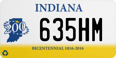 IN license plate 635HM