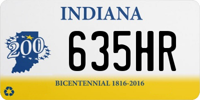 IN license plate 635HR