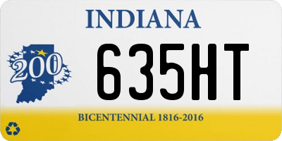 IN license plate 635HT