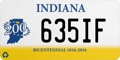 IN license plate 635IF