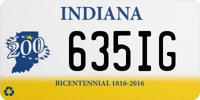 IN license plate 635IG