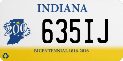 IN license plate 635IJ