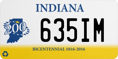 IN license plate 635IM