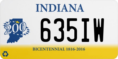 IN license plate 635IW