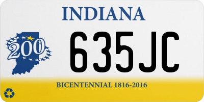 IN license plate 635JC