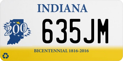 IN license plate 635JM