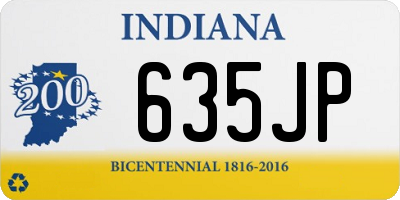 IN license plate 635JP