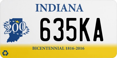 IN license plate 635KA