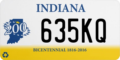 IN license plate 635KQ