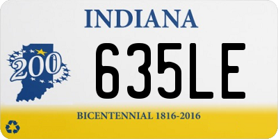 IN license plate 635LE