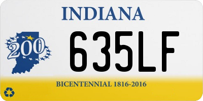 IN license plate 635LF