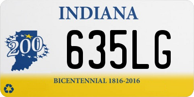 IN license plate 635LG