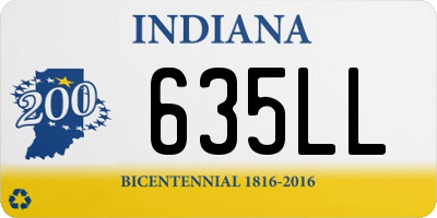 IN license plate 635LL