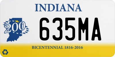 IN license plate 635MA