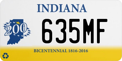 IN license plate 635MF