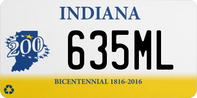 IN license plate 635ML