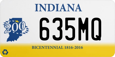 IN license plate 635MQ