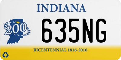 IN license plate 635NG