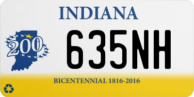 IN license plate 635NH