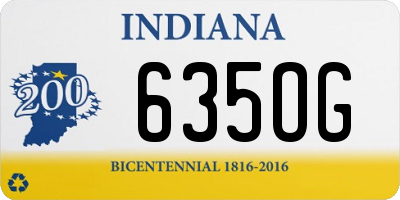 IN license plate 635OG