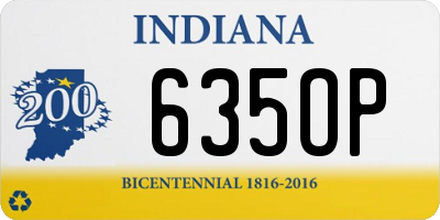 IN license plate 635OP