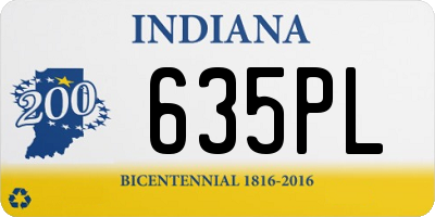 IN license plate 635PL