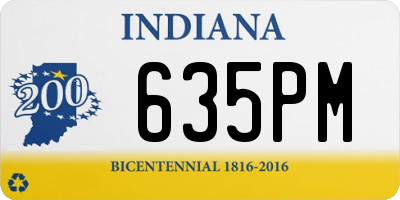 IN license plate 635PM