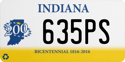 IN license plate 635PS