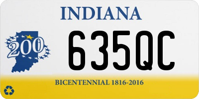 IN license plate 635QC