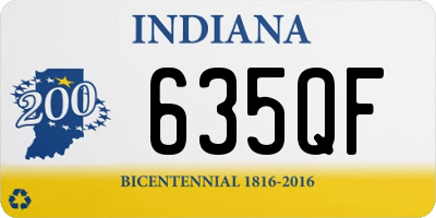 IN license plate 635QF