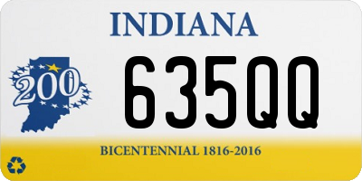 IN license plate 635QQ