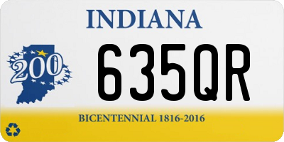 IN license plate 635QR