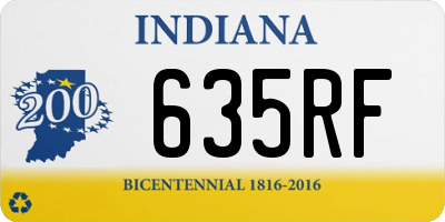 IN license plate 635RF