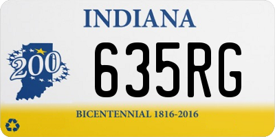 IN license plate 635RG