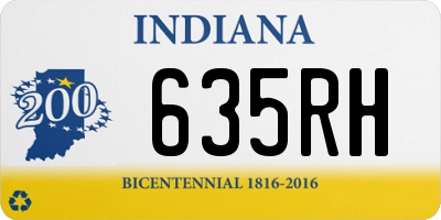 IN license plate 635RH