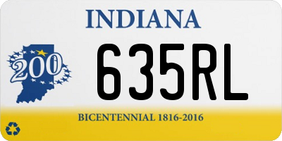 IN license plate 635RL