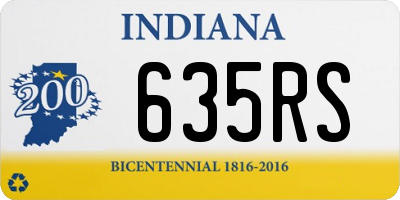 IN license plate 635RS