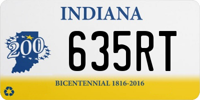 IN license plate 635RT