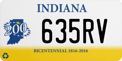 IN license plate 635RV