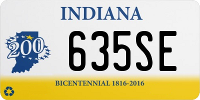 IN license plate 635SE