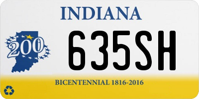 IN license plate 635SH