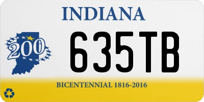 IN license plate 635TB