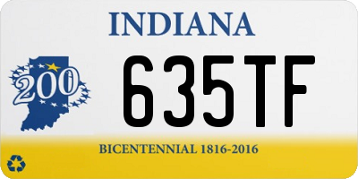 IN license plate 635TF