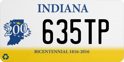 IN license plate 635TP