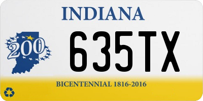 IN license plate 635TX