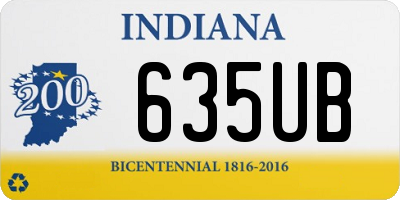 IN license plate 635UB